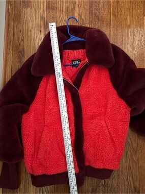 UGG Red and Burgundy Sherpa Jacket size XL